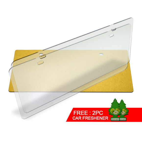 Clear License Plate Cover 2pcs