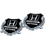 2pcs Honda Car Badge Decal Car Logo Chrome Emblem Sticker Gold/Silver