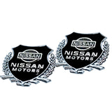 2pcs Nissan Car Badge Decal Car Logo Chrome Emblem Sticker Gold/Silver