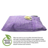 Bag Bamboo Activated Charcoal (Violet) 100% Natural & Chemical Free Moisture